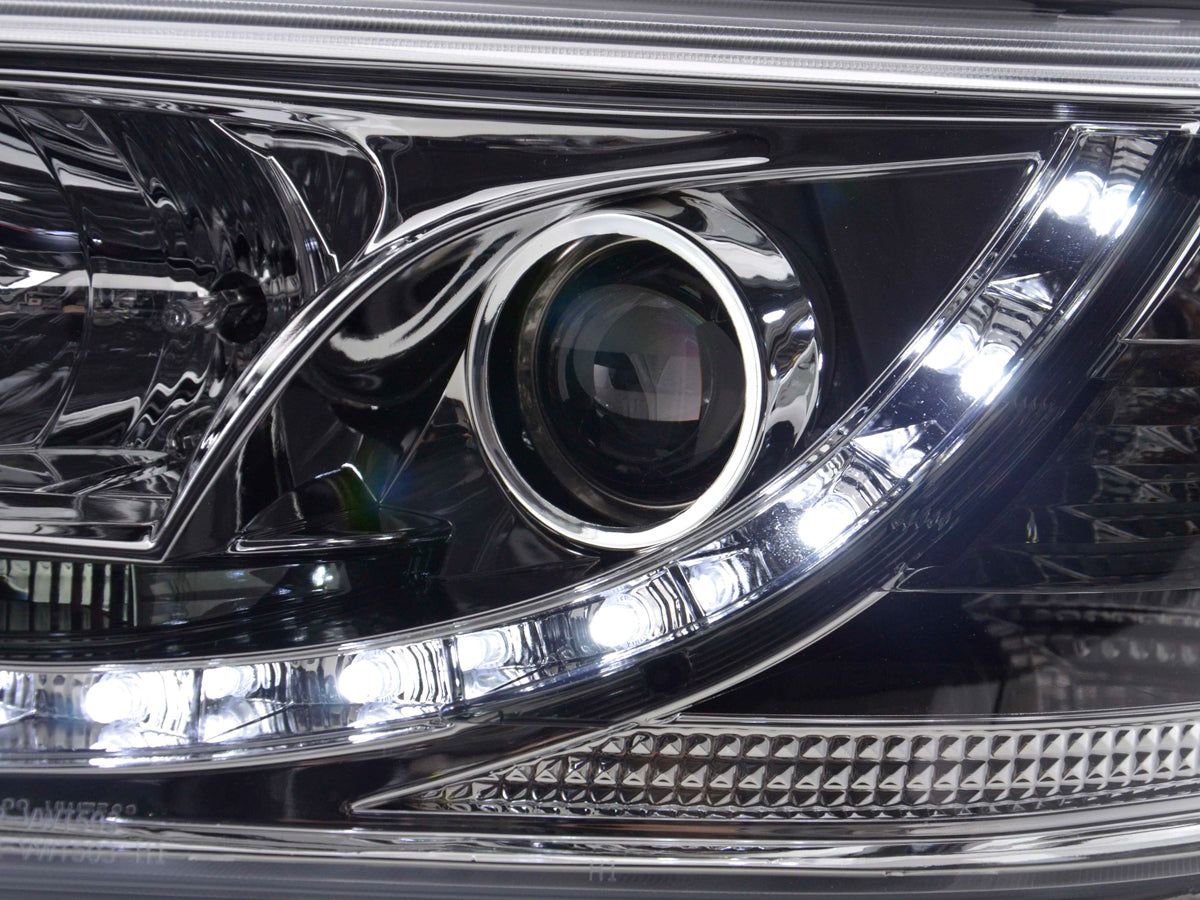 Scheinwerfer Set Daylight LED Tagfahrlicht VW Bus T5  03-09 chrom