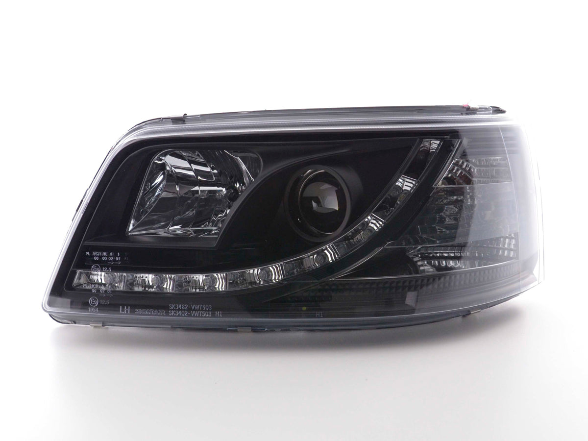 Scheinwerfer Set Daylight LED Tagfahrlicht VW Bus T5 Bj. 03-09 schwarz