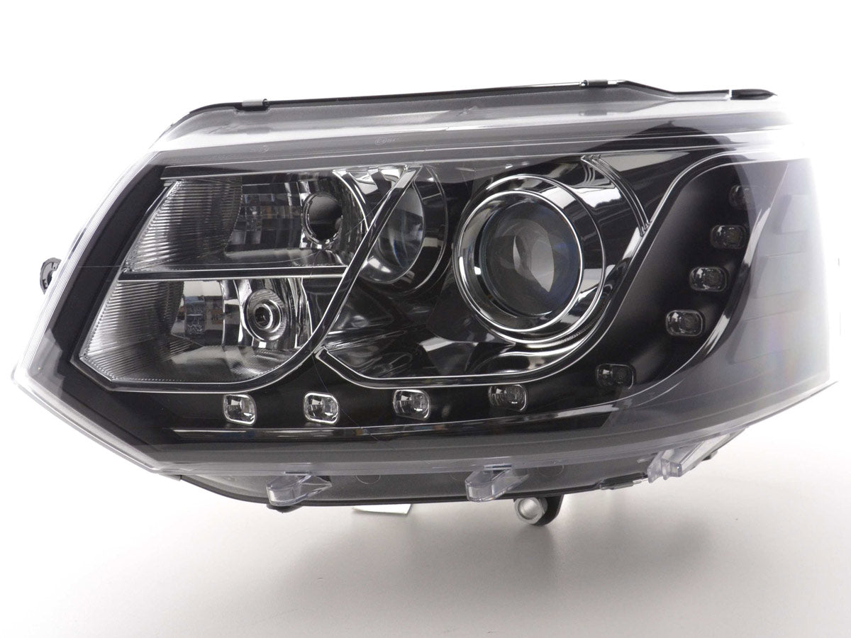 Scheinwerfer Set Daylight LED Tagfahrlicht VW Bus T5  ab 2010 schwarz