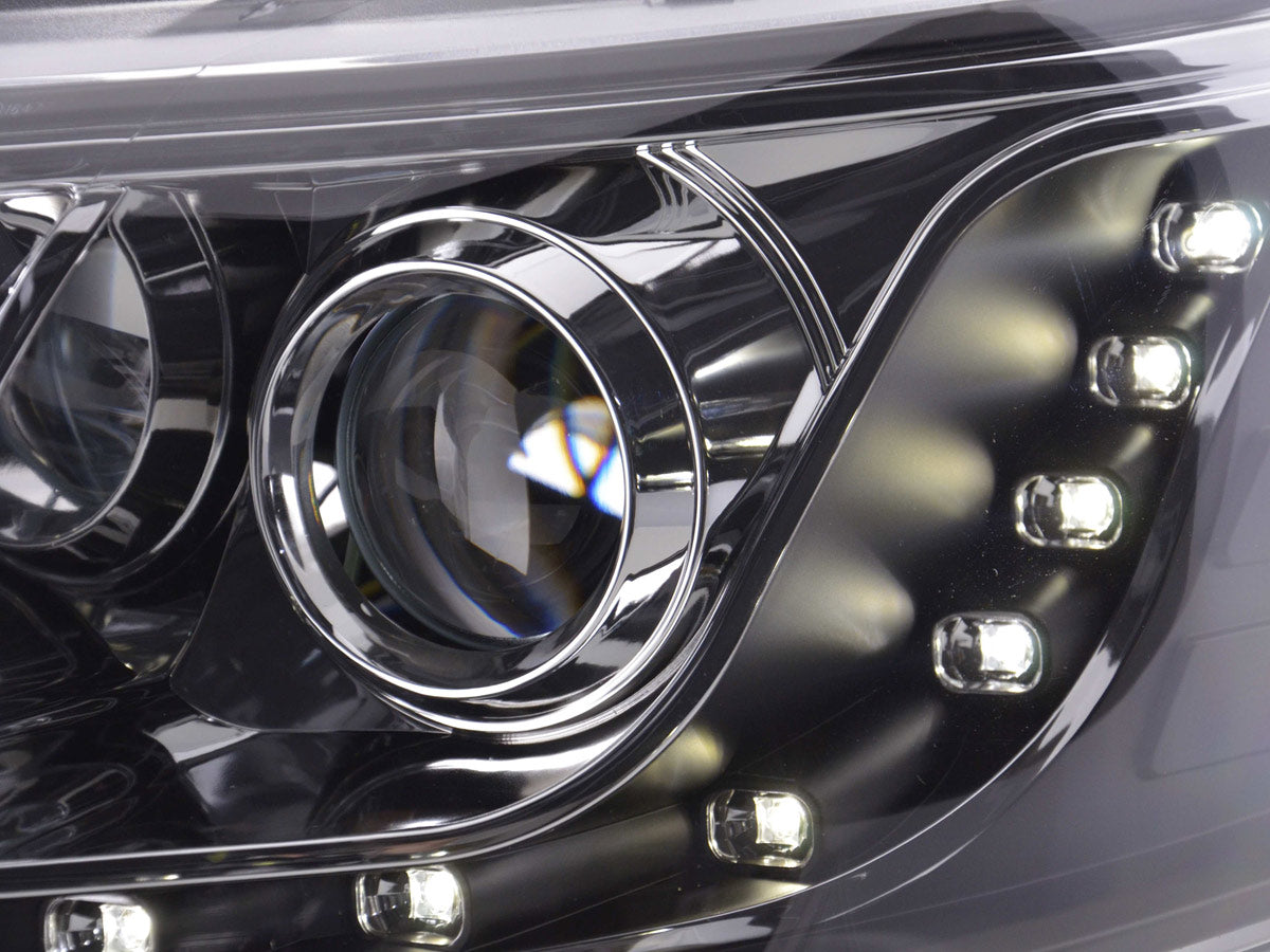 Scheinwerfer Set Daylight LED Tagfahrlicht VW Bus T5  ab 2010 schwarz