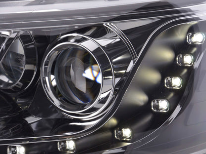 Scheinwerfer Set Daylight LED Tagfahrlicht VW Bus T5  ab 2010 schwarz