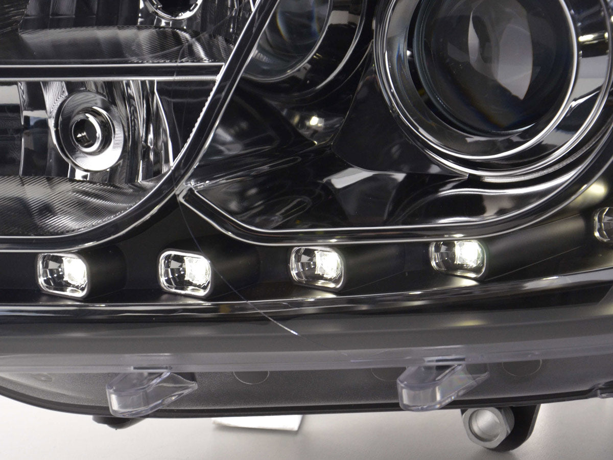 Scheinwerfer Set Daylight LED Tagfahrlicht VW Bus T5  ab 2010 schwarz