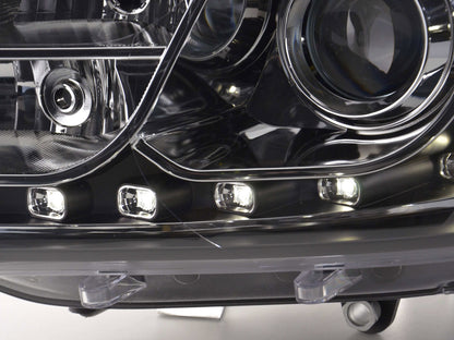 Scheinwerfer Set Daylight LED Tagfahrlicht VW Bus T5  ab 2010 schwarz