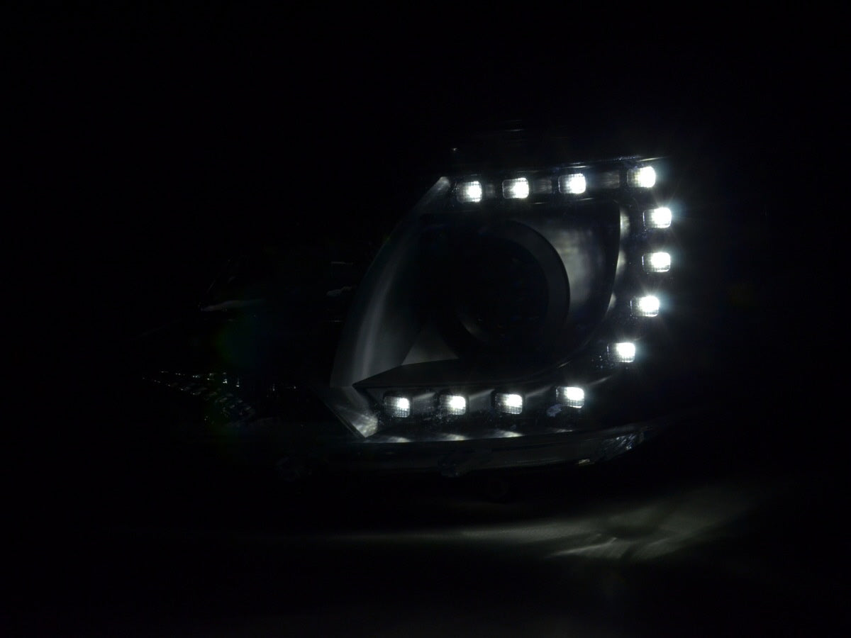 Scheinwerfer Set Daylight LED Tagfahrlicht VW Bus T5  ab 2009 schwarz