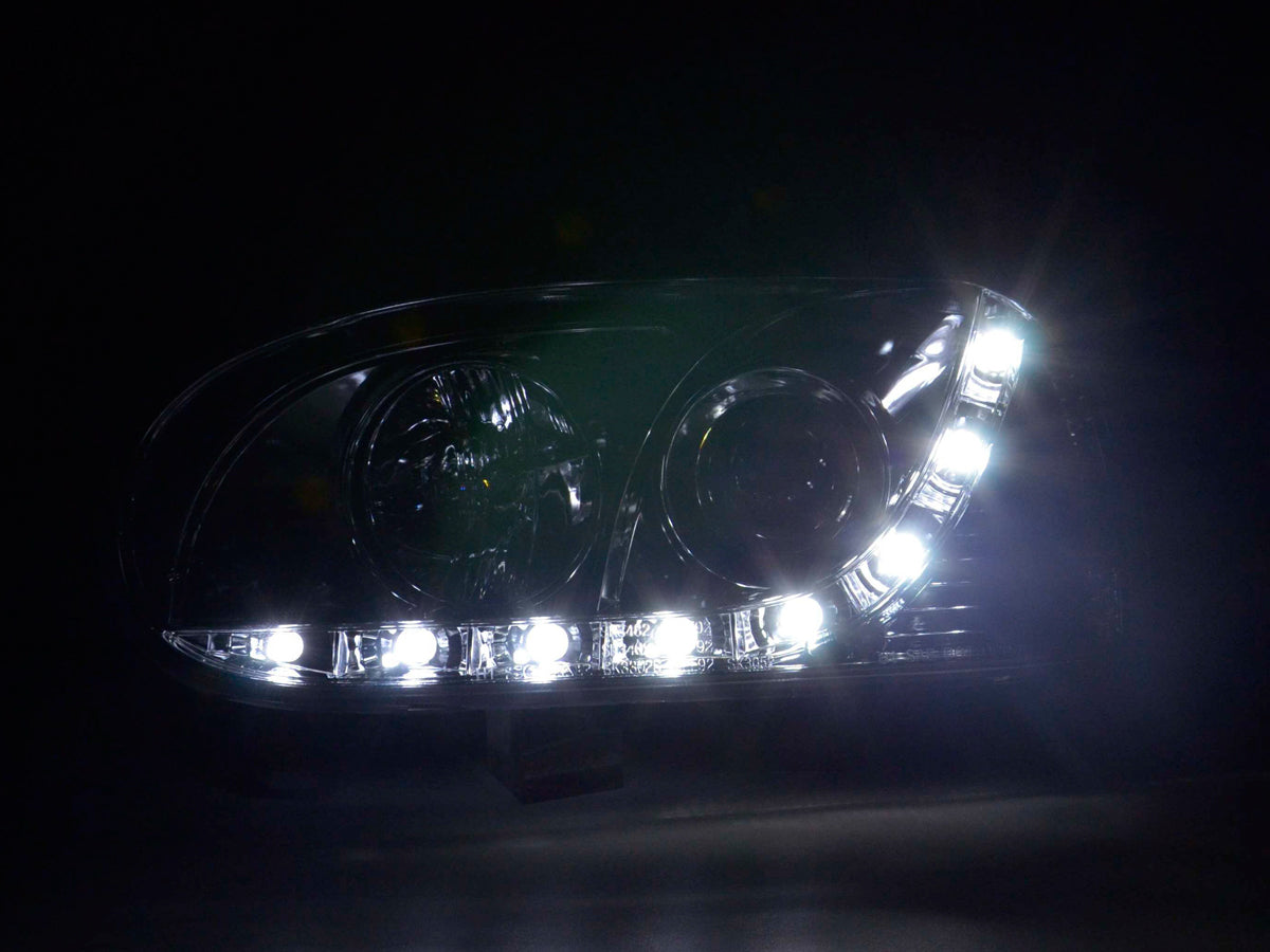Scheinwerfer Set Daylight LED Tagfahrlicht VW Golf 3 Bj. 91-97 chrom