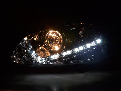 Scheinwerfer Set Daylight LED Tagfahrlicht VW Golf 5 Bj. 03-08 chrom