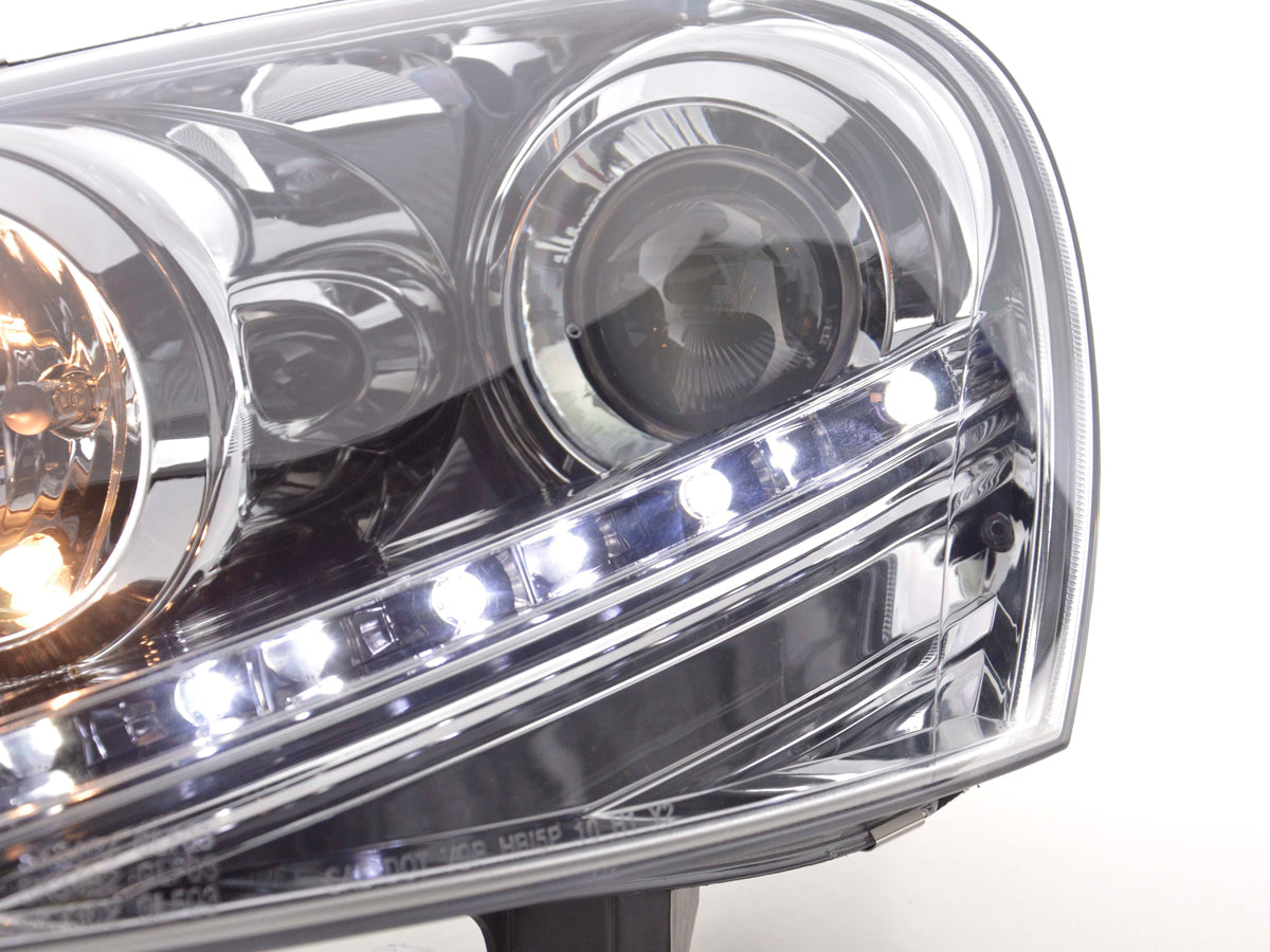 Scheinwerfer Set Daylight LED TFL-Optik VW Golf 5 Bj. 03-08 chrom