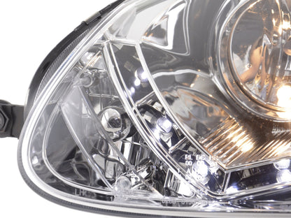 Scheinwerfer Set Daylight LED TFL-Optik VW Golf 5 Typ 1K Bj. 03-08 chrom für Rechtslenker