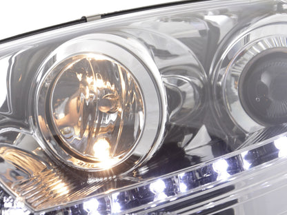 Scheinwerfer Set Daylight LED TFL-Optik VW Golf 5 Typ 1K Bj. 03-08 chrom für Rechtslenker