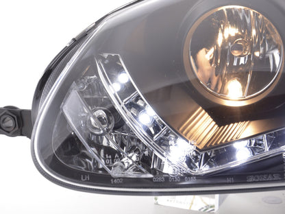 Scheinwerfer Set Daylight LED Tagfahrlicht VW Golf 5 Typ 1K Bj. 03-08 schwarz für Rechtslenker