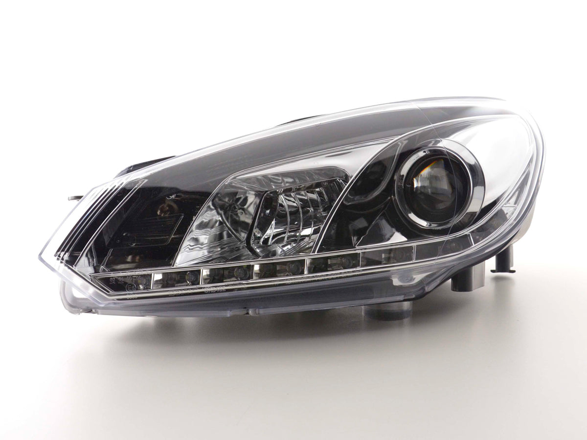 Scheinwerfer Set Daylight LED Tagfahrlicht VW Golf 6 Typ 1K Bj. 08- chrom