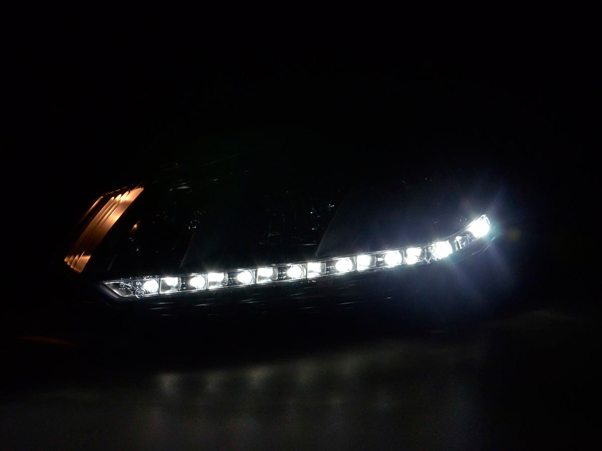 Scheinwerfer Set Daylight LED Tagfahrlicht VW Golf 6 Typ 1K Bj. 08- schwarz