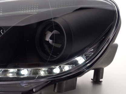 Scheinwerfer Set Daylight LED Tagfahrlicht VW Golf 6 Typ 1K Bj. 08- schwarz