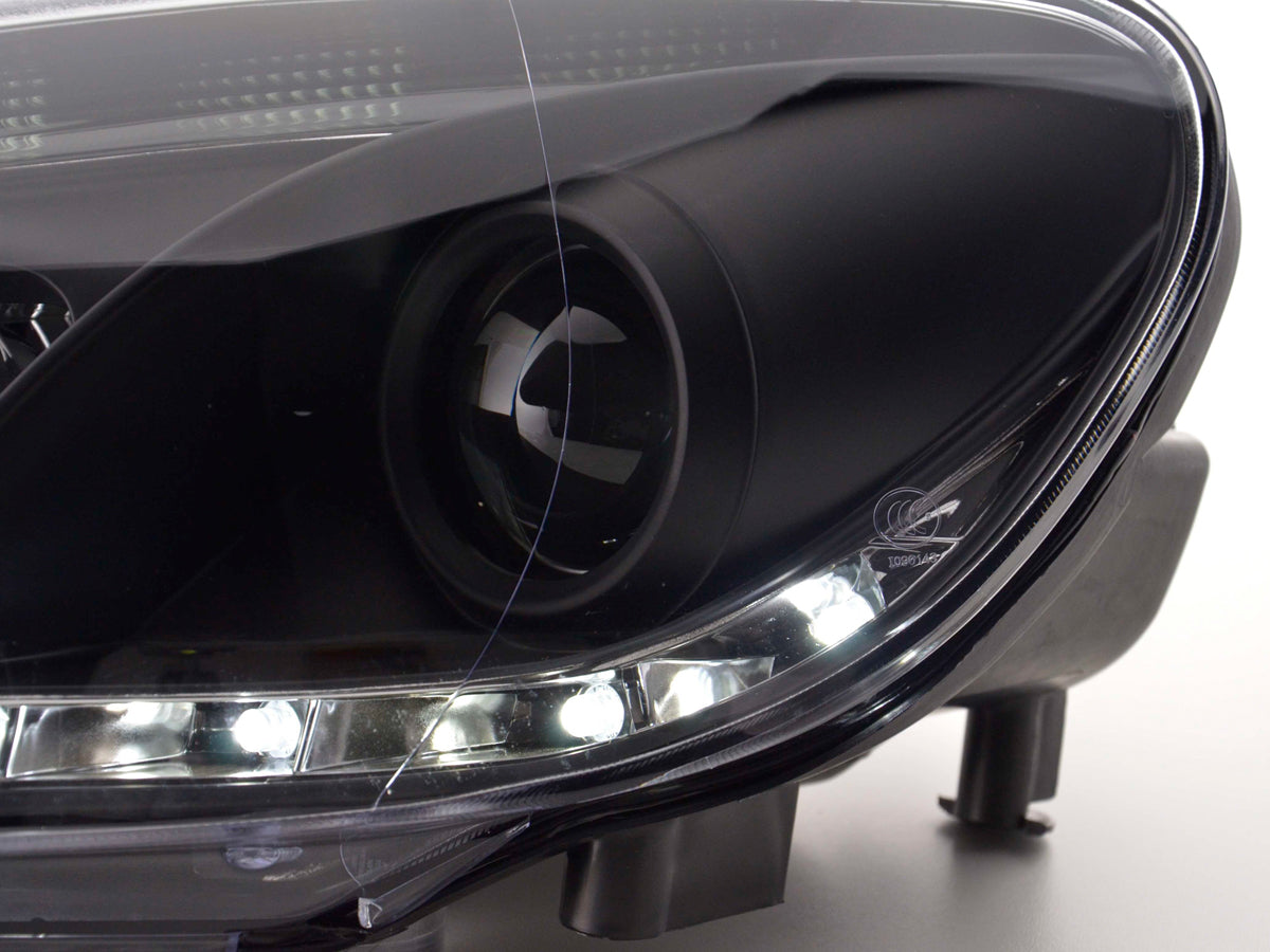Scheinwerfer Set Daylight LED Tagfahrlicht VW Golf 6 Typ 1K Bj. 08- schwarz