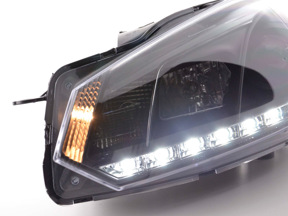 Scheinwerfer Set Daylight LED Tagfahrlicht VW Golf 6 Typ 1K Bj. 08- schwarz