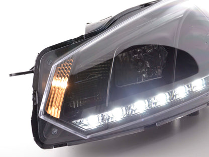 Scheinwerfer Set Daylight LED Tagfahrlicht VW Golf 6 Typ 1K Bj. 08- schwarz