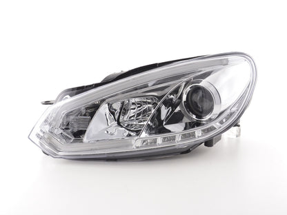 Scheinwerfer Set Daylight LED Tagfahrlicht VW Golf 6 Bj. 08-12 chrom