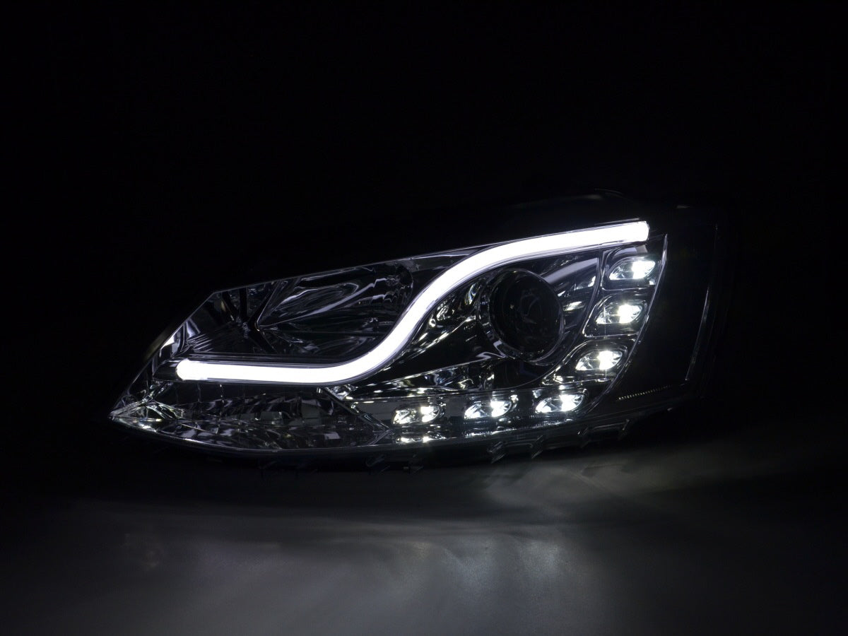 Scheinwerfer Set Daylight LED Tagfahrlicht VW Jetta 6 Bj. ab 2011 chrom