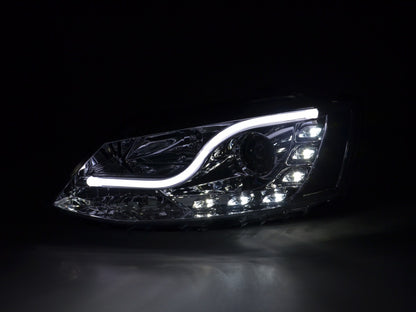 Scheinwerfer Set Daylight LED Tagfahrlicht VW Jetta 6 Bj. ab 2011 chrom