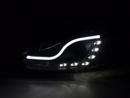 Scheinwerfer Set Daylight LED Tagfahrlicht VW Jetta 6 Bj. ab 2011 schwarz