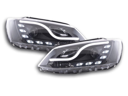 Scheinwerfer Set Daylight LED Tagfahrlicht VW Jetta 6 Bj. 11- schwarz