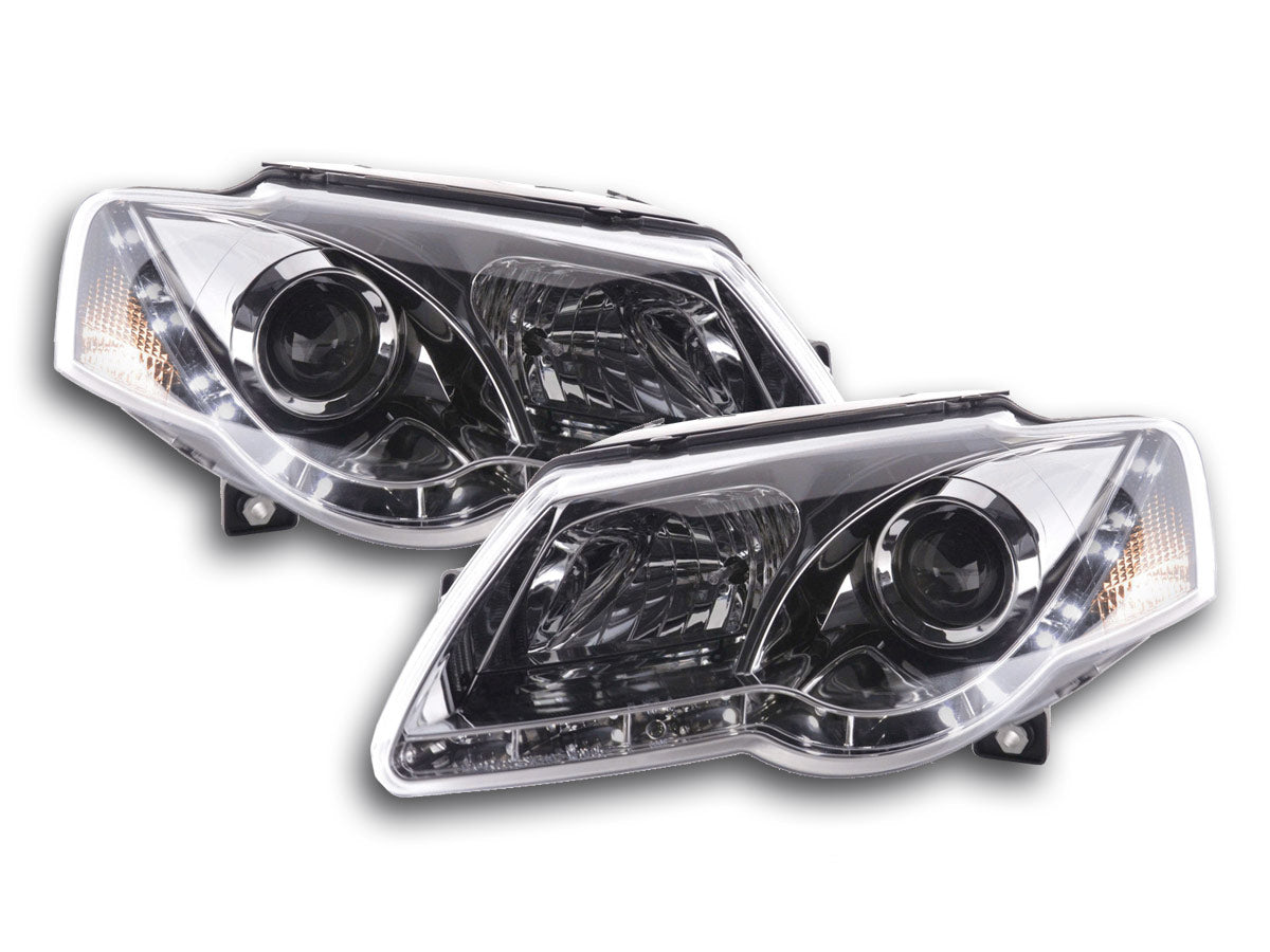 Scheinwerfer Set Daylight LED TFL-Optik VW Passat Typ 3C Bj. 05- chrom