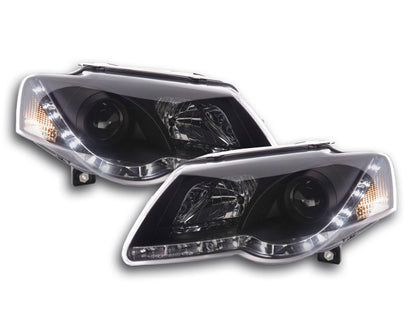 Scheinwerfer Set Daylight LED TFL-Optik VW Passat Typ 3C Bj. 05- schwarz