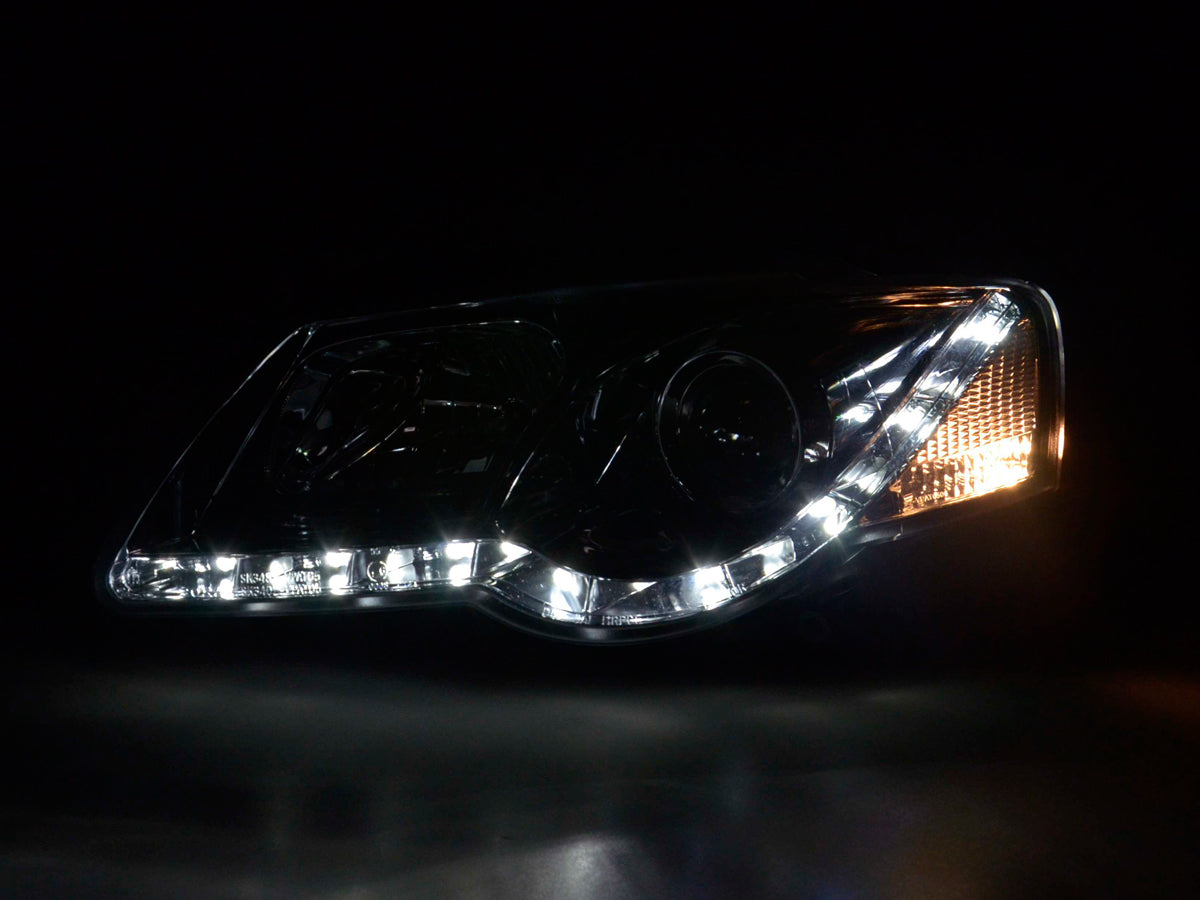 Scheinwerfer Set Daylight LED Tagfahrlicht VW Passat B6 3C chrom