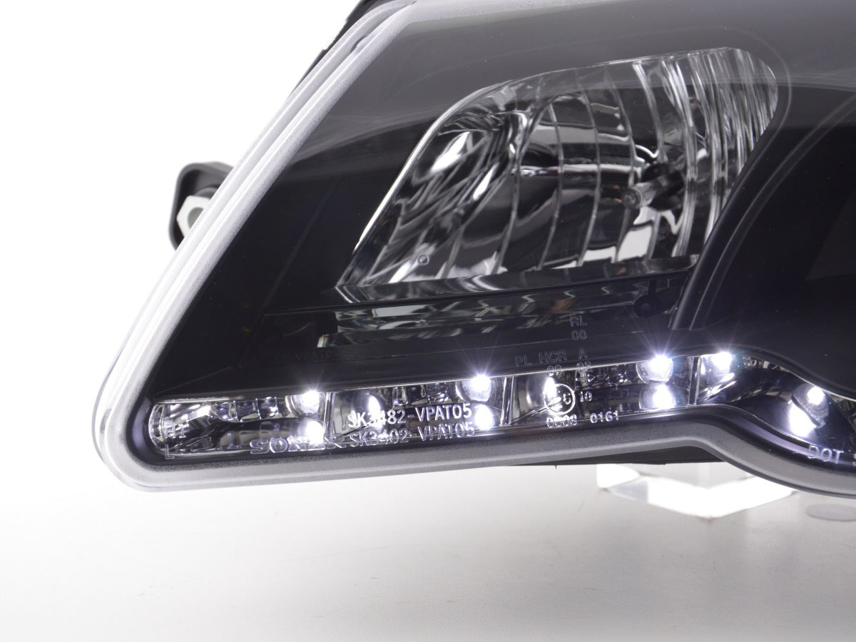 Scheinwerfer Set Daylight LED TFL-Optik VW Passat Typ 3C Bj. 05- schwarz für Rechtslenker