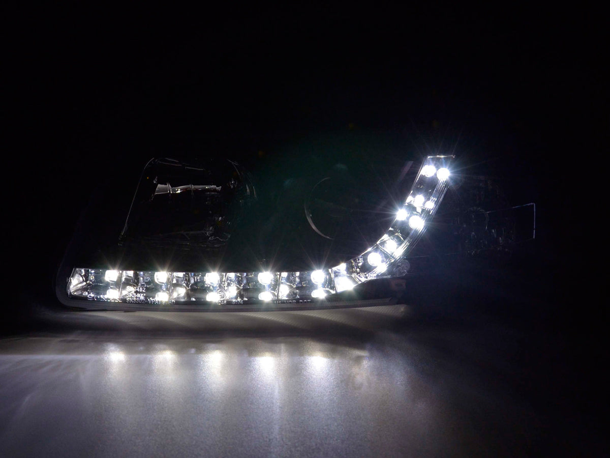 Scheinwerfer Set Daylight LED TFL-Optik VW Passat Typ 3B Bj. 97-00 schwarz