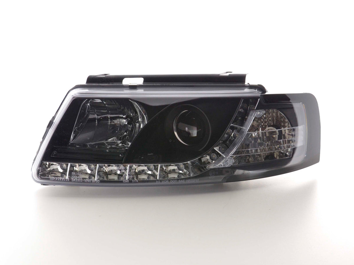 Scheinwerfer Set Daylight LED TFL-Optik VW Passat Typ 3B Bj. 97-00 schwarz