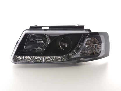 Scheinwerfer Set Daylight LED TFL-Optik VW Passat Typ 3B Bj. 97-00 schwarz