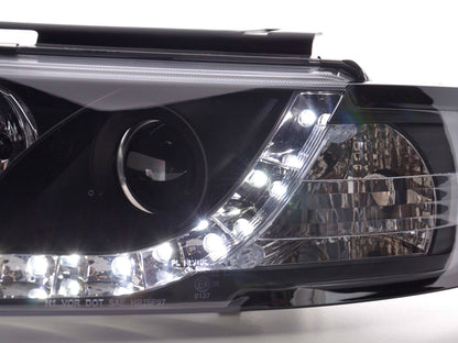 Scheinwerfer Set Daylight LED TFL-Optik VW Passat Typ 3B Bj. 97-00 schwarz