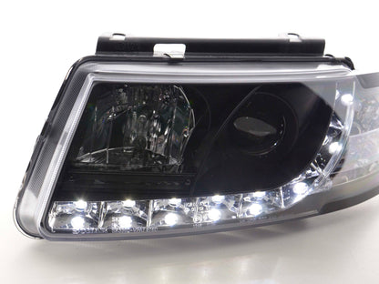 Scheinwerfer Set Daylight LED TFL-Optik VW Passat Typ 3B Bj. 97-00 schwarz