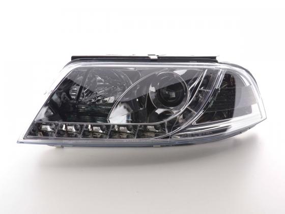 Scheinwerfer Set Daylight LED TFL-Optik VW Passat Typ 3BG Bj. 00-05 chrom