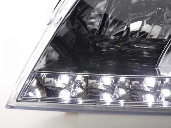 Scheinwerfer Set Daylight LED TFL-Optik VW Passat Typ 3BG Bj. 00-05 chrom