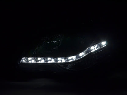Scheinwerfer Set Daylight LED Tagfahrlicht VW Polo 9N3 Bj. 05-09 schwarz