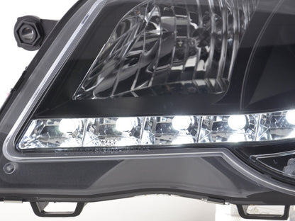 Scheinwerfer Set Daylight LED Tagfahrlicht VW Polo 9N3 Bj. 05-09 schwarz