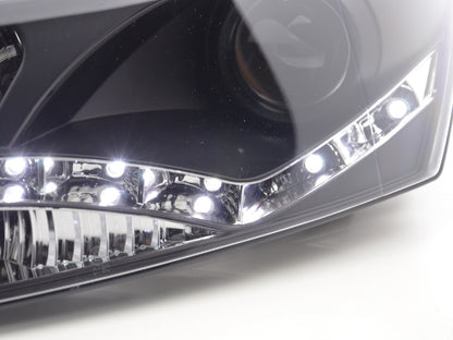 Scheinwerfer Set Daylight LED TFL-Optik VW Polo Typ 6R Bj. 2010- schwarz für Rechtslenker