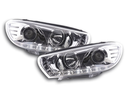 Scheinwerfer Set Daylight LED TFL-Optik VW Scirocco 3 Typ 13 Bj. 08- chrom