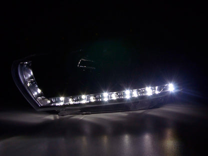 Scheinwerfer Set Daylight LED TFL-Optik VW Scirocco 3 Typ 13 Bj. 08- schwarz