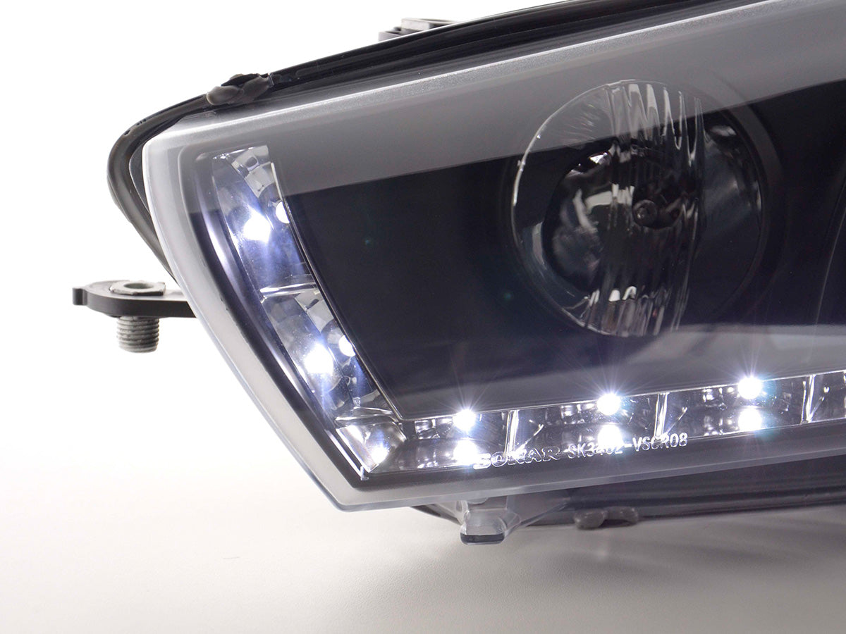 Scheinwerfer Set Daylight LED TFL-Optik VW Scirocco 3 Typ 13 Bj. 08- schwarz