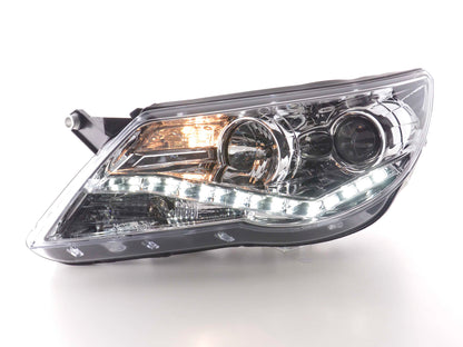 Scheinwerfer Set Daylight LED Tagfahrlicht VW Tiguan Bj. 07-11 chrom