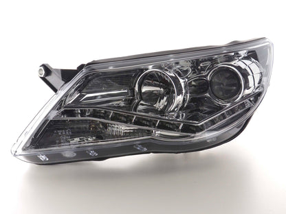 Scheinwerfer Set Daylight LED TFL-Optik VW Tiguan Bj. 07-11 chrom