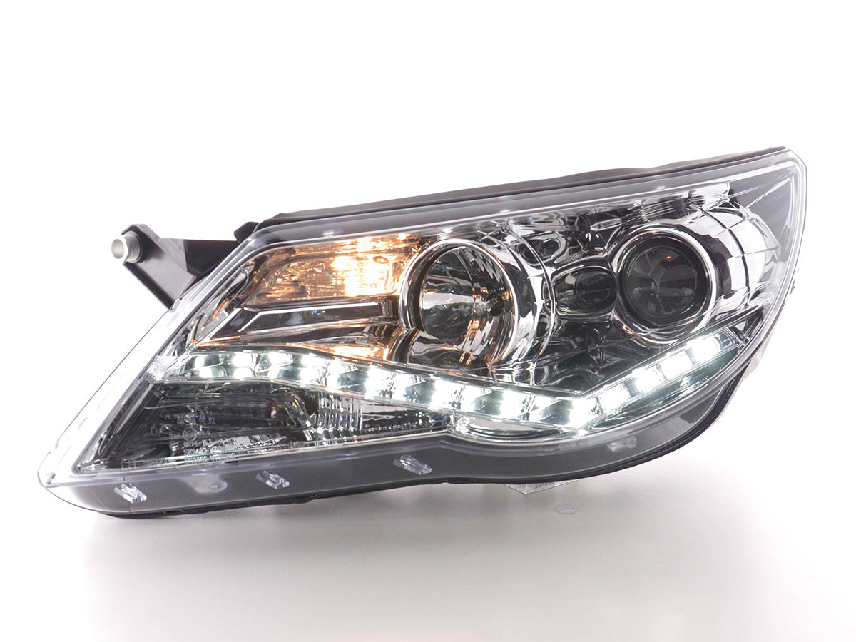 Scheinwerfer Set Daylight LED TFL-Optik VW Tiguan Bj. 07-11 chrom