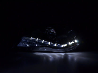Scheinwerfer Set Daylight LED TFL-Optik VW Tiguan Bj. 07-11 schwarz für Rechtslenker