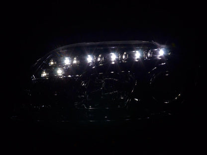 Scheinwerfer Set Daylight LED TFL-Optik VW Touran Typ 1T / VW Caddy Typ 2K Bj. 03- chrom