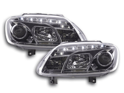 Scheinwerfer Set Daylight LED TFL-Optik VW Touran Typ 1T / VW Caddy Typ 2K Bj. 03- chrom