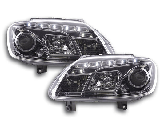 Scheinwerfer Set Daylight LED TFL-Optik VW Touran Typ 1T / VW Caddy Typ 2K Bj. 03- chrom