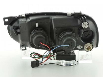 Scheinwerfer Set Daylight LED Tagfahrlicht VW Golf 3 Bj. 91-97 schwarz